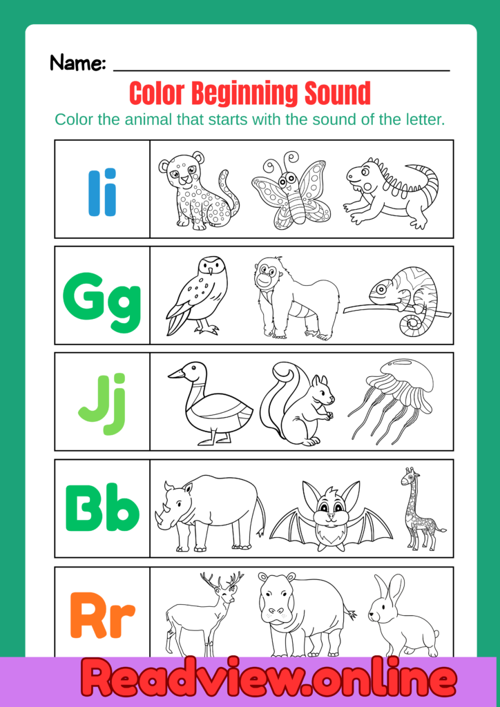 Colour beginning Sound